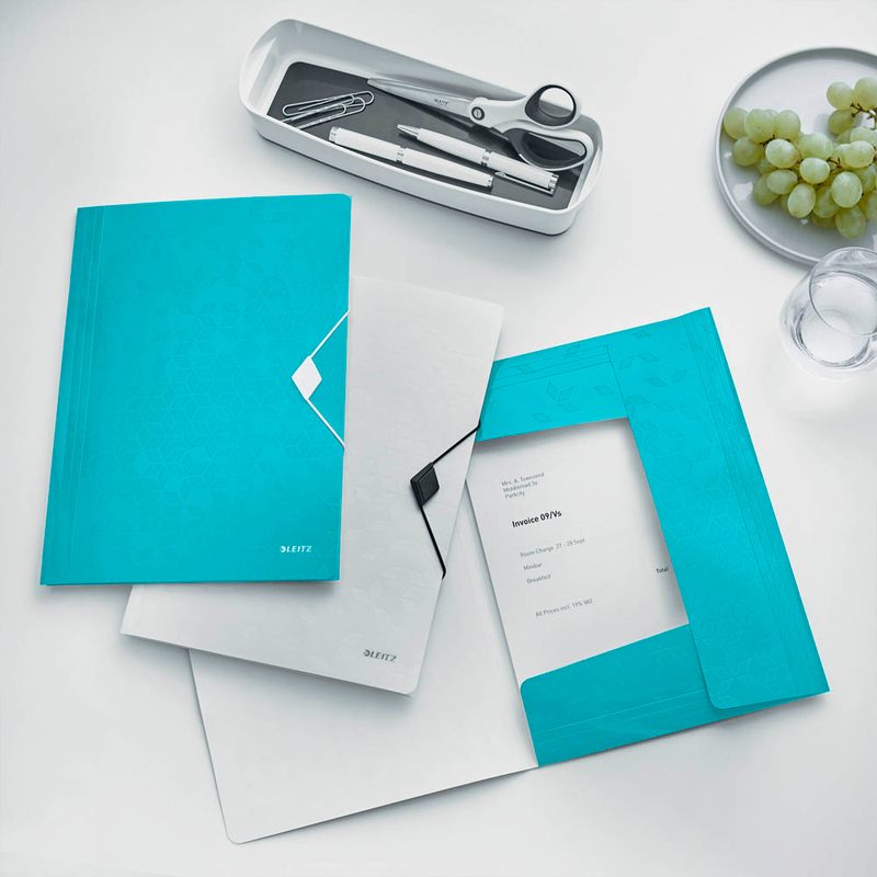 LEITZ Eckspanner WOW 4599 DIN A4 eisblau