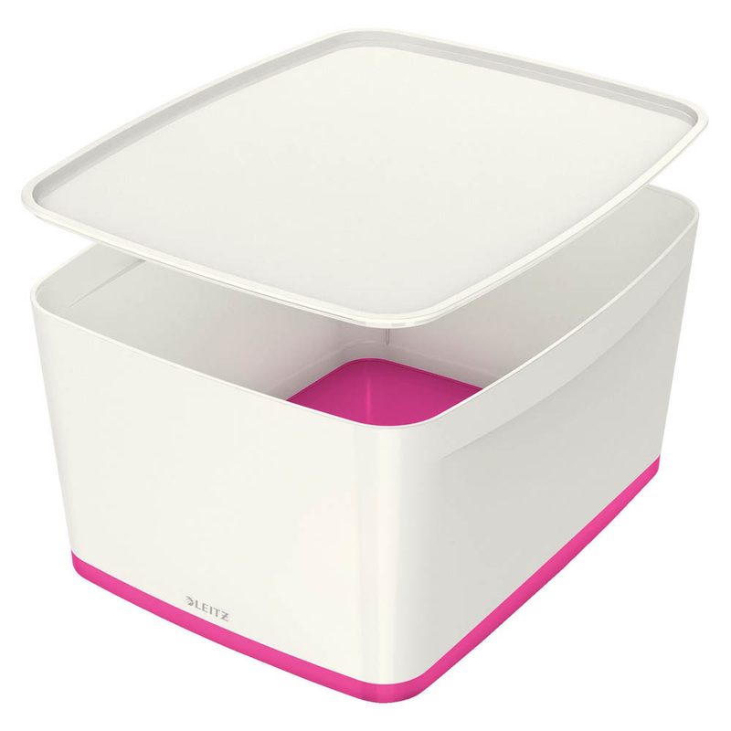 LEITZ MyBox Aufbewahrungsbox 18,0 l perlweiß/pink 38,5 x 31,8 x 19,8 cm