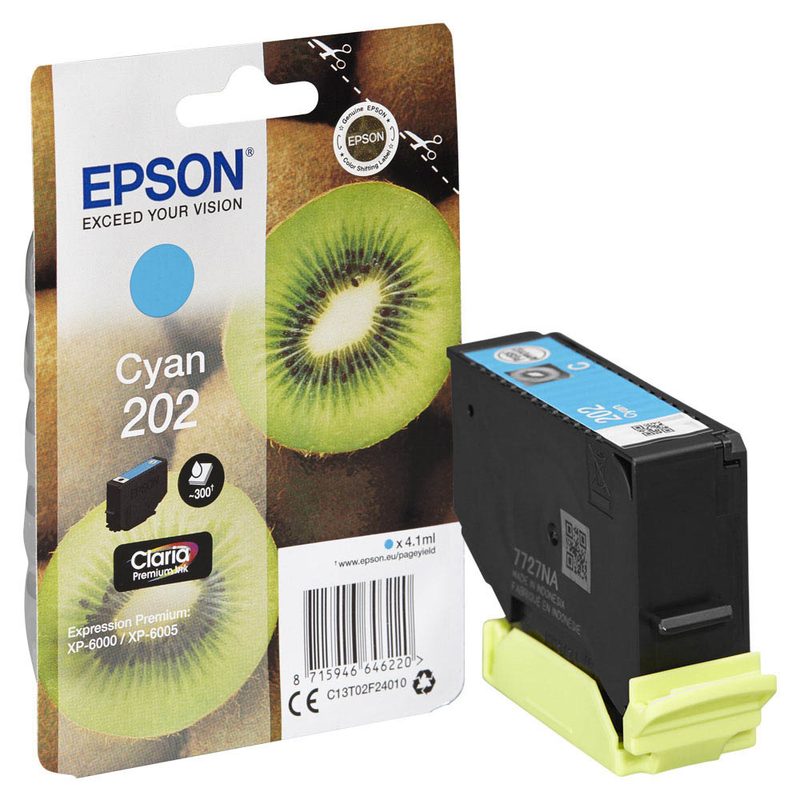 EPSON 202/T02F24 cyan Druckerpatrone