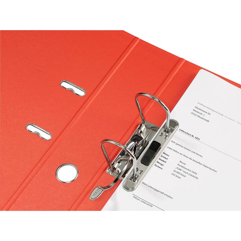 LEITZ 1007 Ordner hellrot Karton 8,0 cm DIN A4