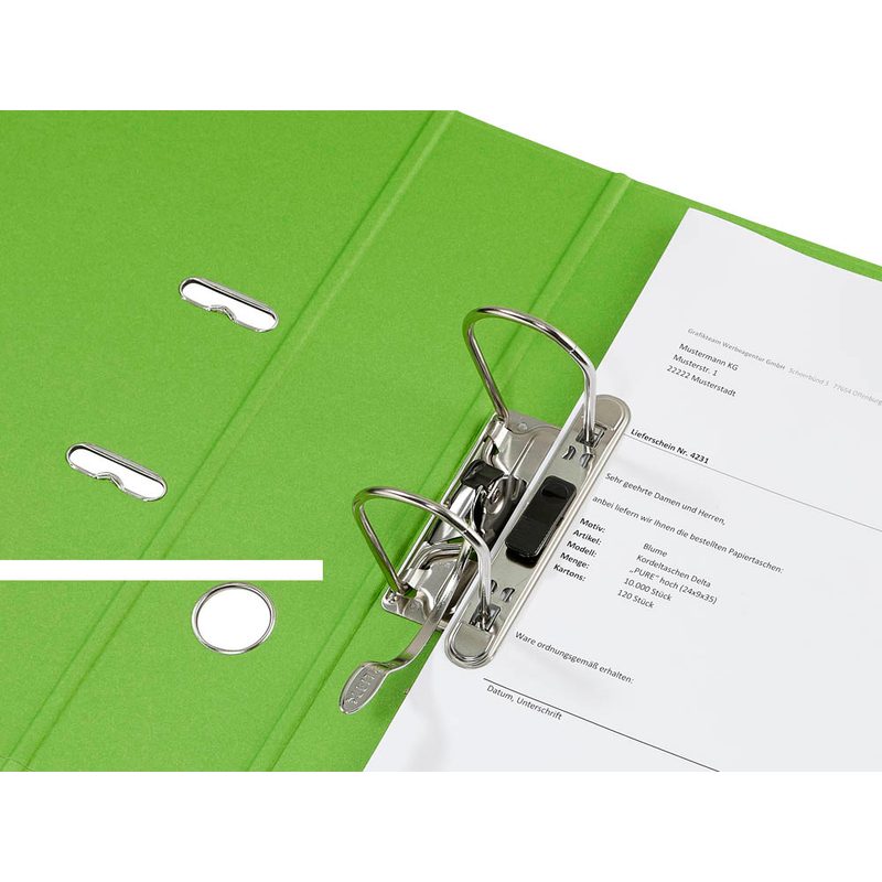 LEITZ 1007 Ordner hellgrün Karton 8,0 cm DIN A4