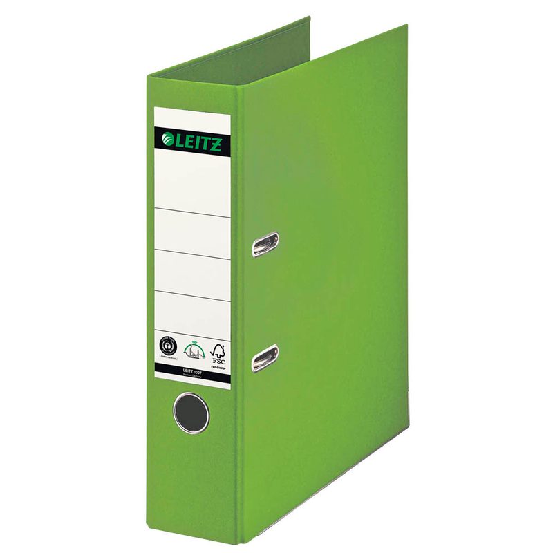 LEITZ 1007 Ordner hellgrün Karton 8,0 cm DIN A4
