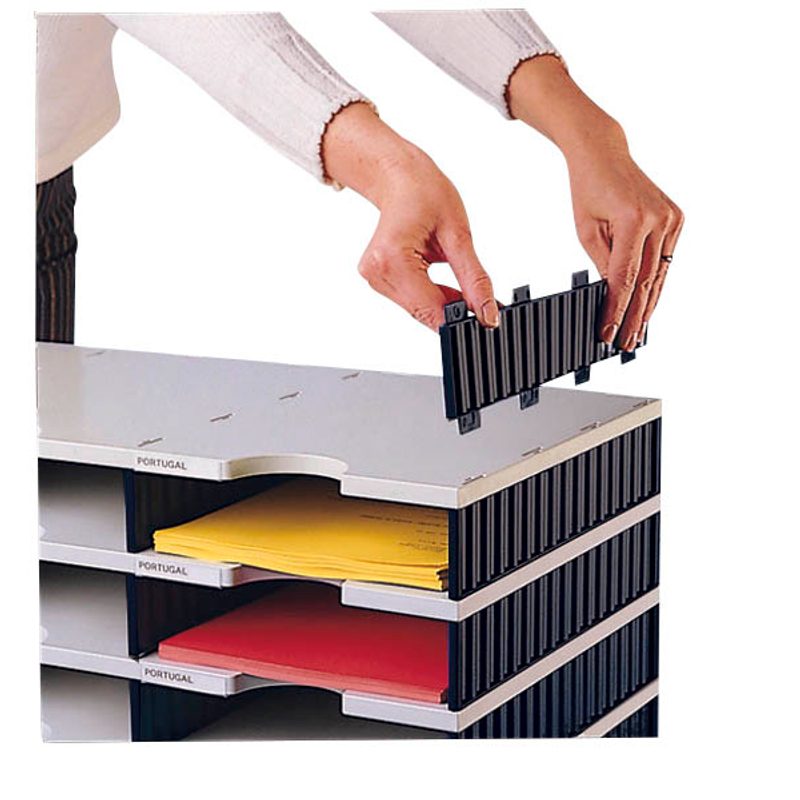 styro Sortierstation Styrodoc grau/schwarz mit 15 Fächer