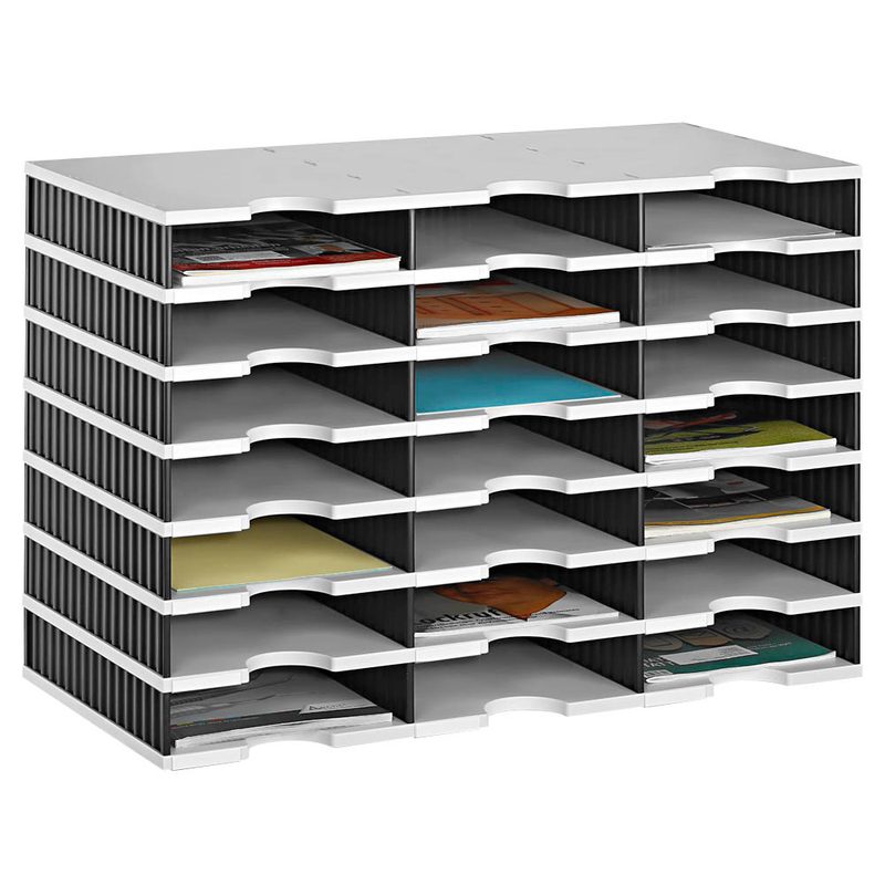 styro Sortierstation Styrodoc grau/schwarz mit 21 Fächer