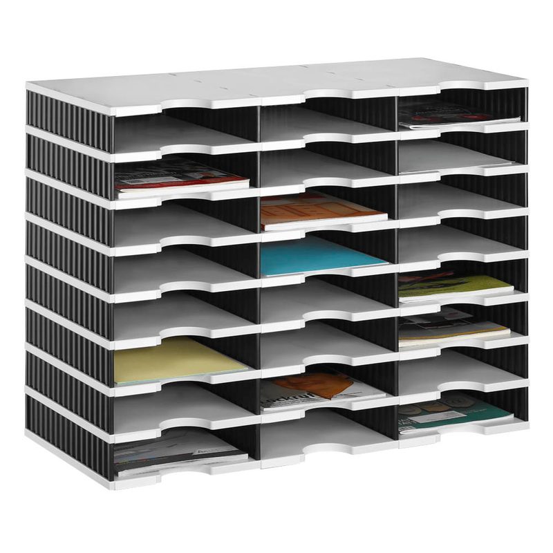 styro Sortierstation Styrodoc grau/schwarz mit 24 Fächer