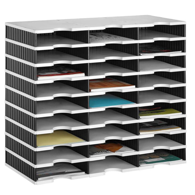 styro Sortierstation Styrodoc grau/schwarz mit 27 Fächer