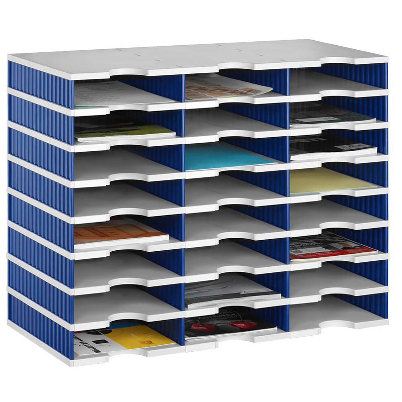 styro Sortierstation Styrodoc grau/blau mit 24 Fächer
