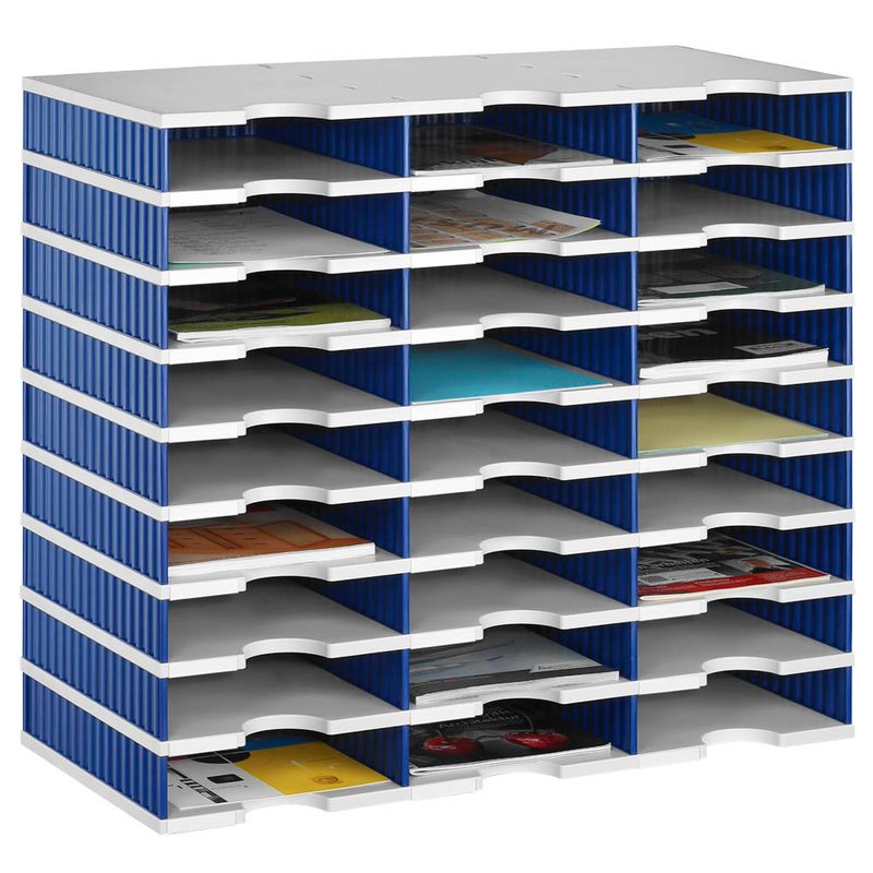 styro Sortierstation Styrodoc grau/blau mit 27 Fächer