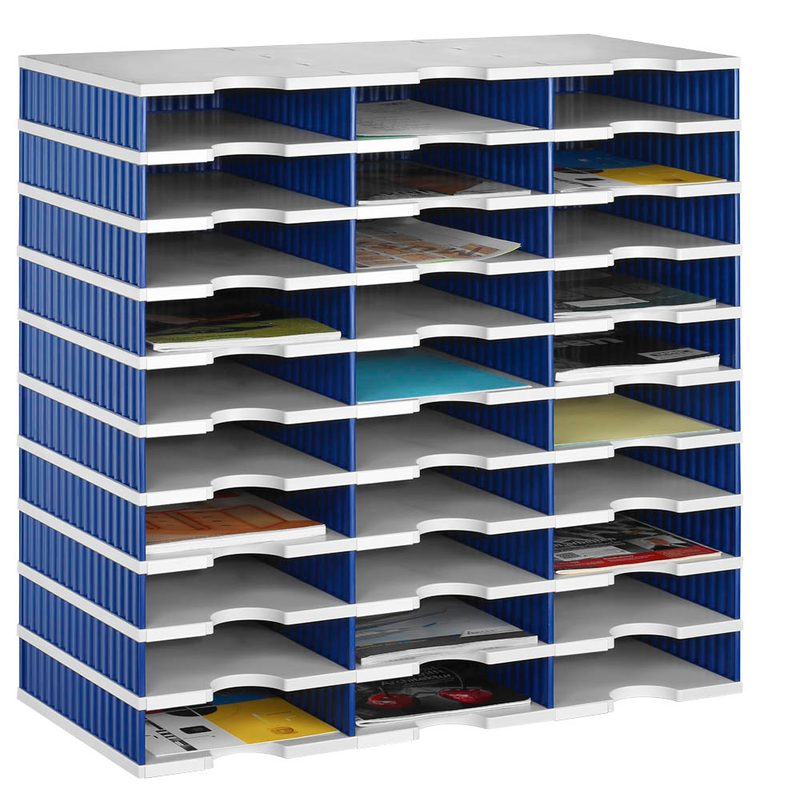 styro Sortierstation Styrodoc grau/blau mit 30 Fächer