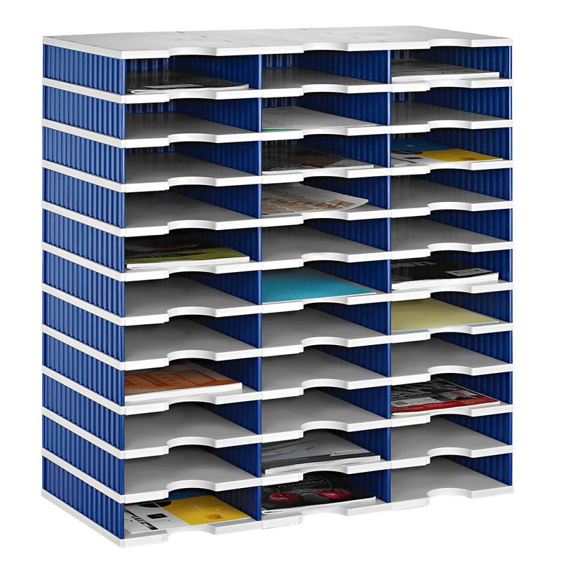 styro Sortierstation Styrodoc grau/blau mit 33 Fächer