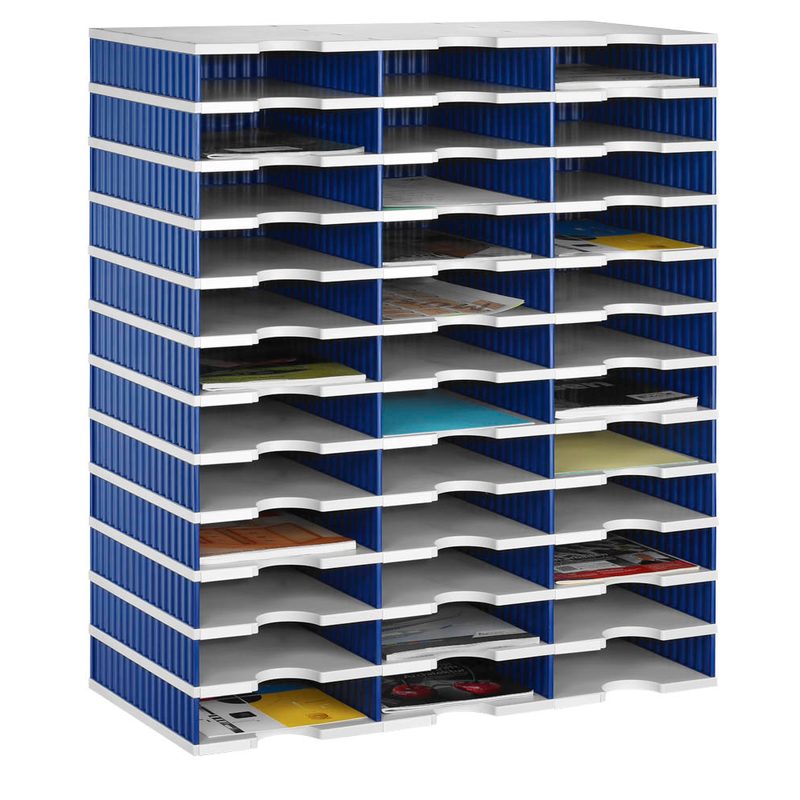 styro Sortierstation Styrodoc grau/blau mit 36 Fächer