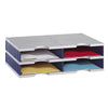 styro Sortierstation Styrodoc grau/blau mit 4 Fächer