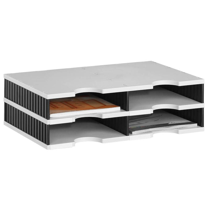 styro Sortierstation Styrodoc grau/schwarz mit 4 Fächer