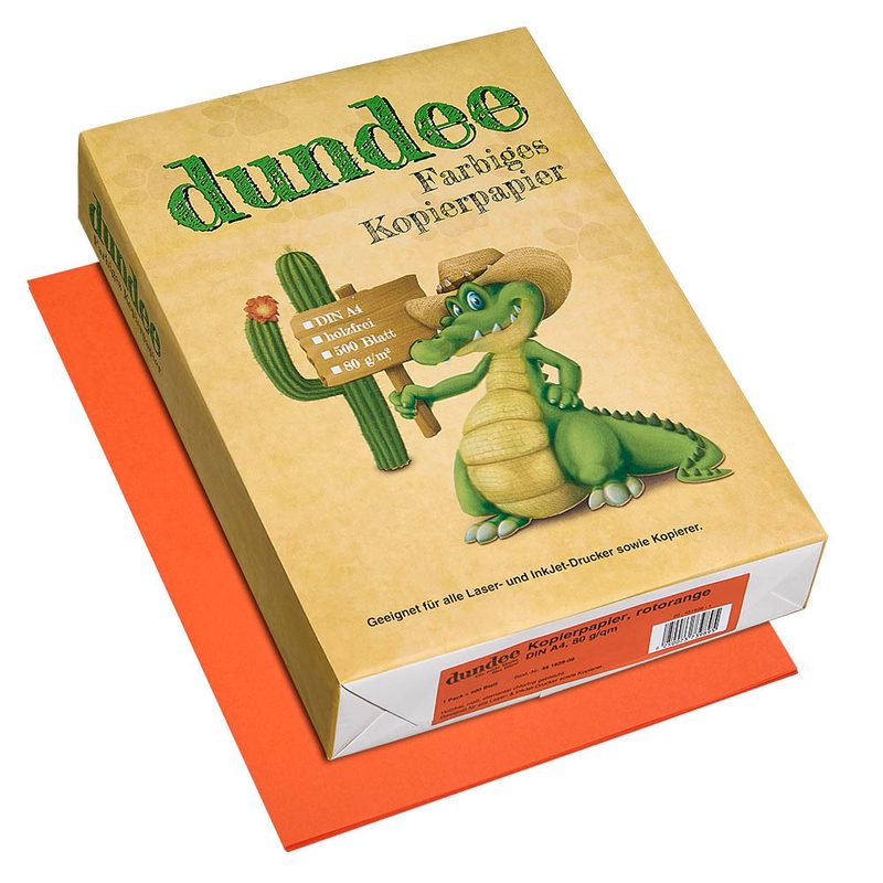 dundee Kopierpapier Color rotorange DIN A4 80 g/qm 500 Blatt