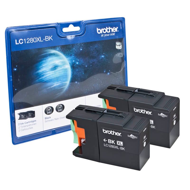 brother LC-1280XLBK  schwarz Druckerpatronen, 2er-Set