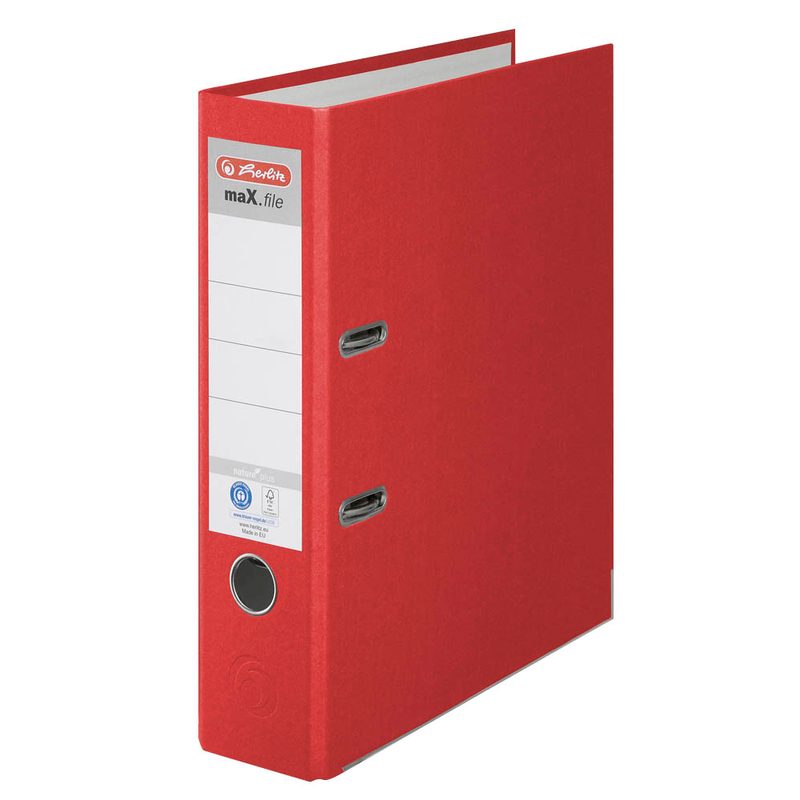 herlitz maX.file nature plus Ordner rot Karton 8,0 cm DIN A4