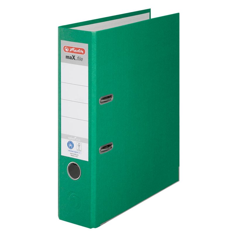 herlitz maX.file nature plus Ordner grün Karton 8,0 cm DIN A4