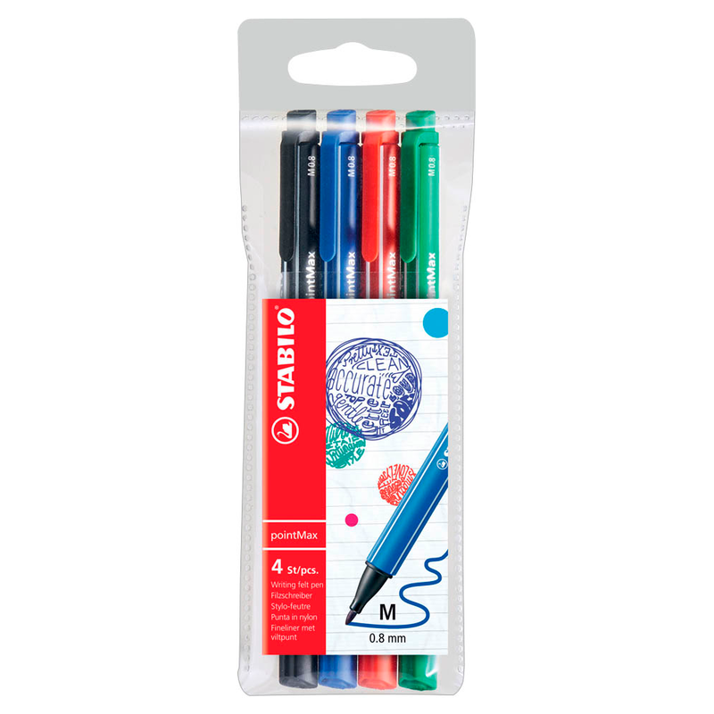 STABILO pointMax Filzstifte farbsortiert, 4 St.