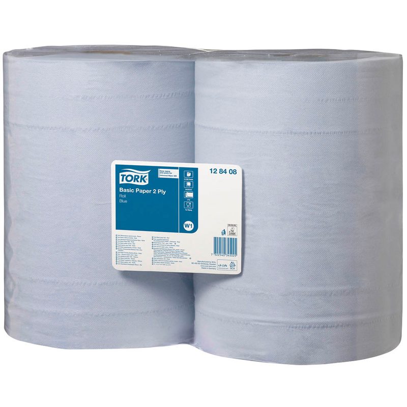2 TORK Putztuchrollen Universal 320 2-lagig blau, 1.000 Blätter