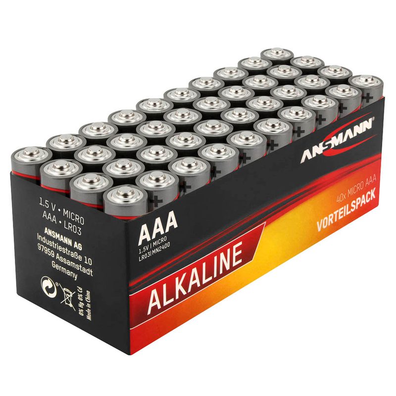 40 ANSMANN Batterien Red Alkaline Micro AAA 1,5 V