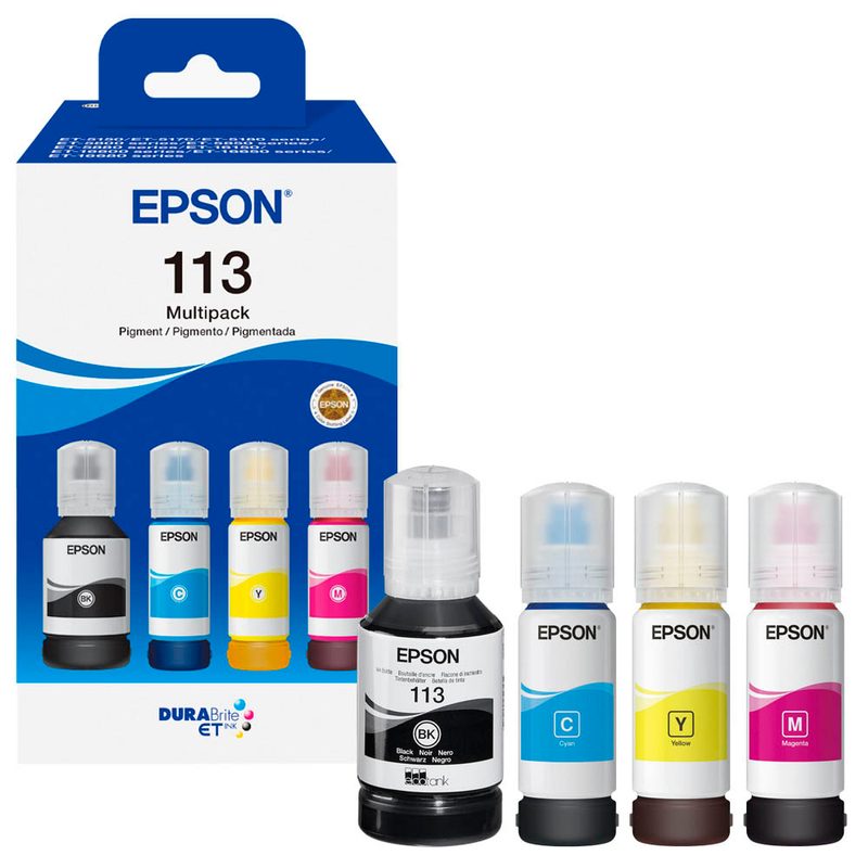 EPSON 113/T06B64  schwarz, cyan, magenta, gelb Tintenflaschen, 4er-Set