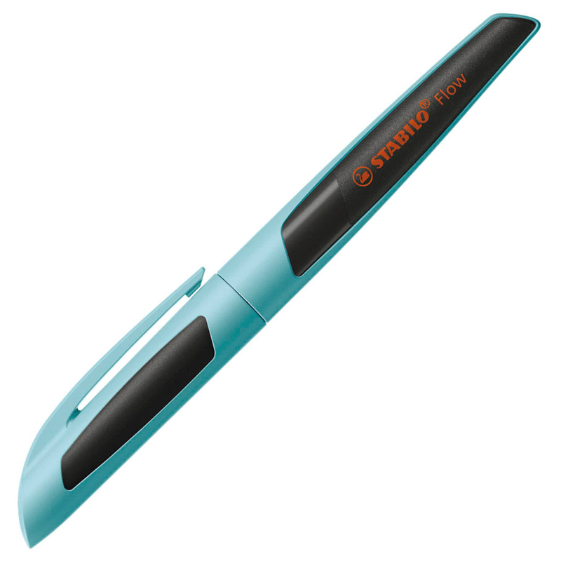 STABILO Kugelschreiber Flow hellblau/schwarz, Schreibfarbe: blau, 1 St.