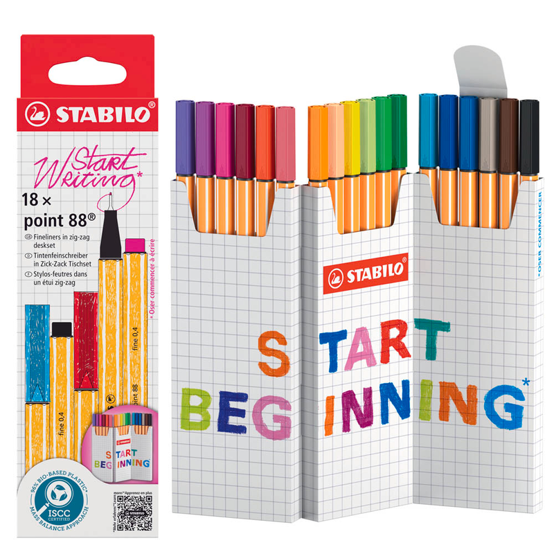 STABILO point 88 Fineliner farbsortiert 0,4 mm, 18 St.