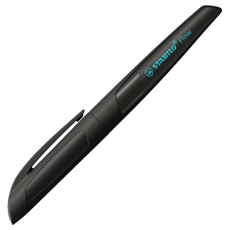 STABILO Kugelschreiber Flow schwarz, Schreibfarbe: blau, 1 St.