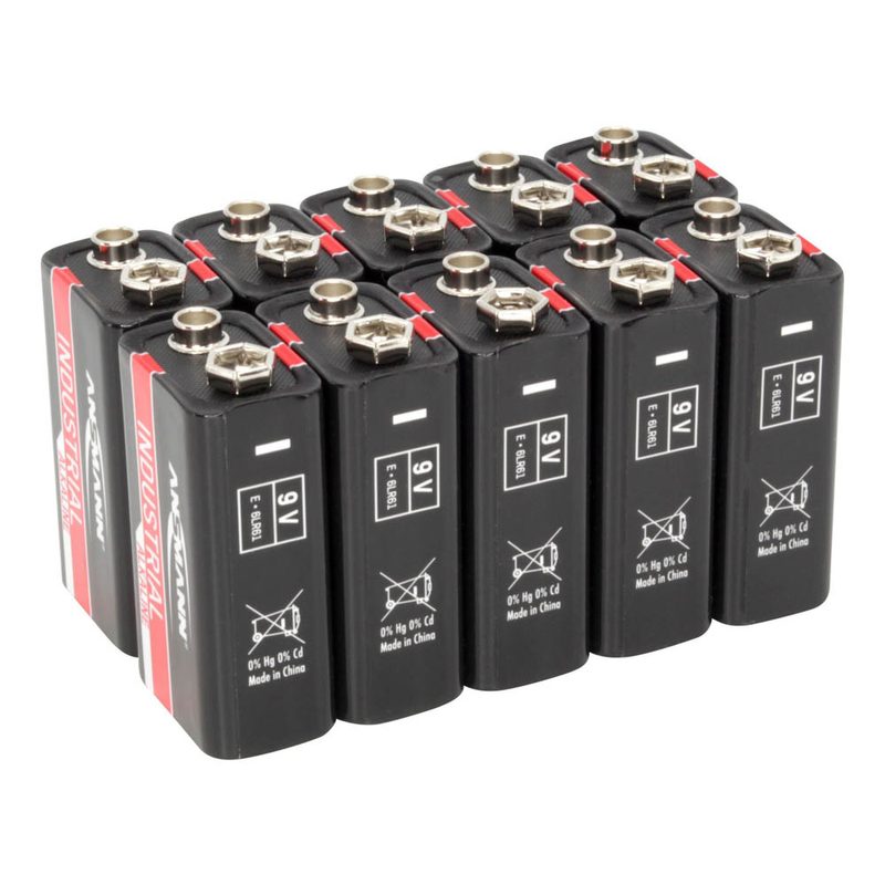 10 ANSMANN Batterien INDUSTRIAL E-Block 9,0 V