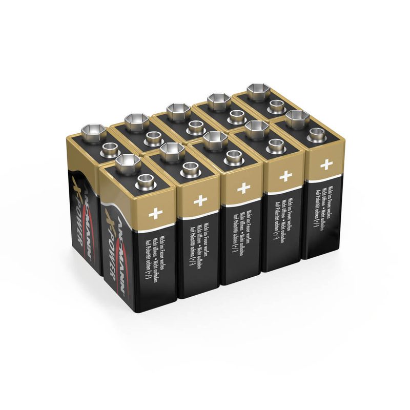 10 ANSMANN Batterie X-POWER E-Block 9,0 V