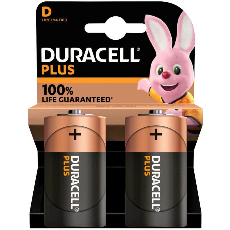 2 DURACELL Batterien PLUS Mono D 1,5 V