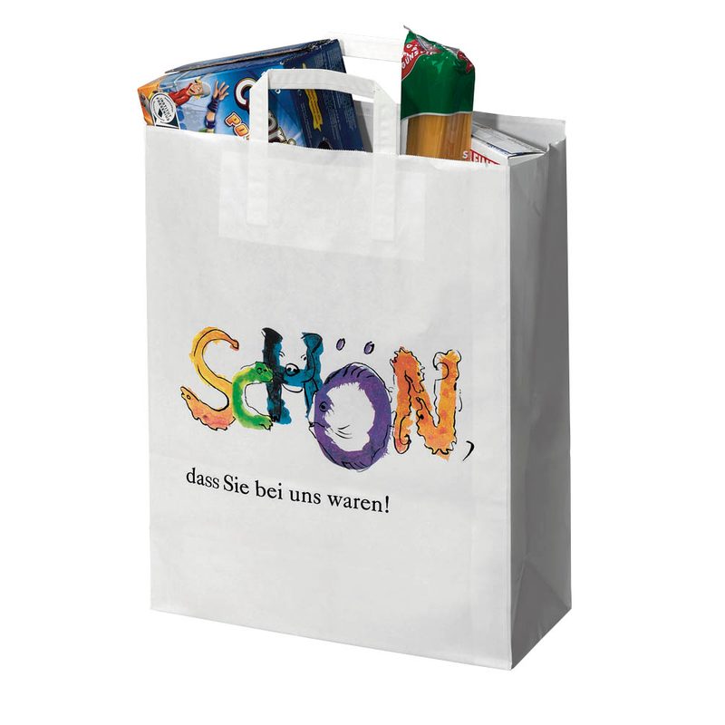 250 VP Papier-Tragetaschen Topcraft weiß 32,0 x 42,0 cm