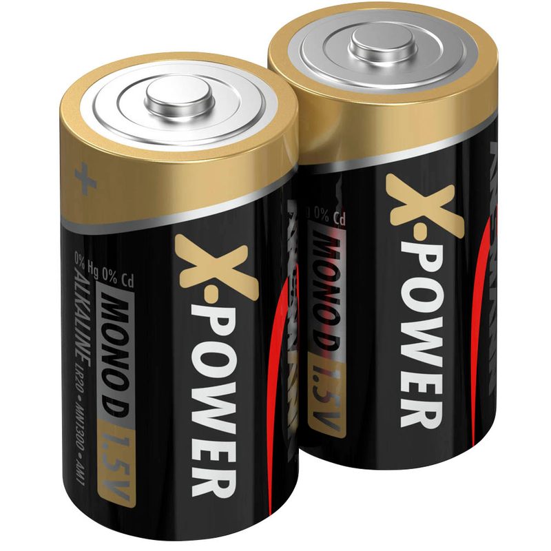 2 ANSMANN Batterien X-POWER Mono D 1,5 V