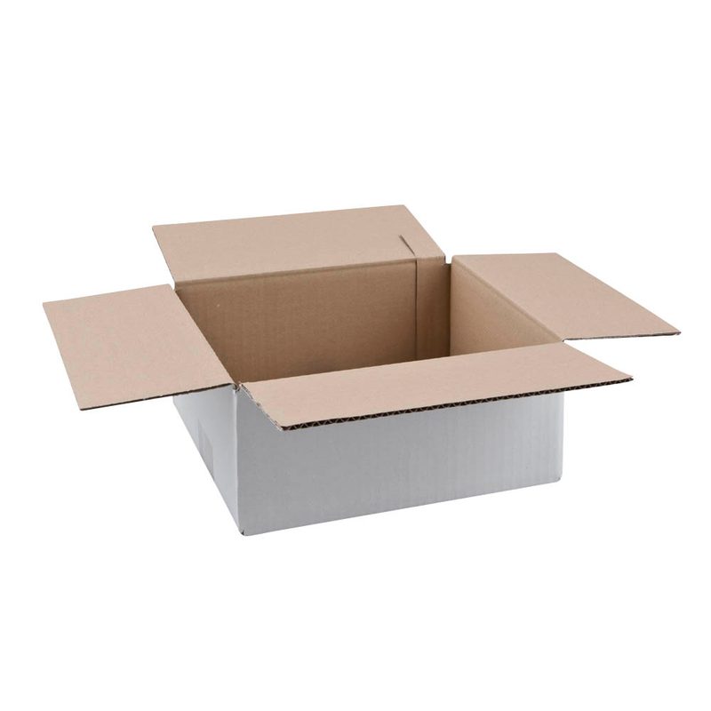 20 Nestler Wellpapp-Faltkartons 1-wellig weiß 27,0 x 23,0 x 11,7 cm Außenmaß