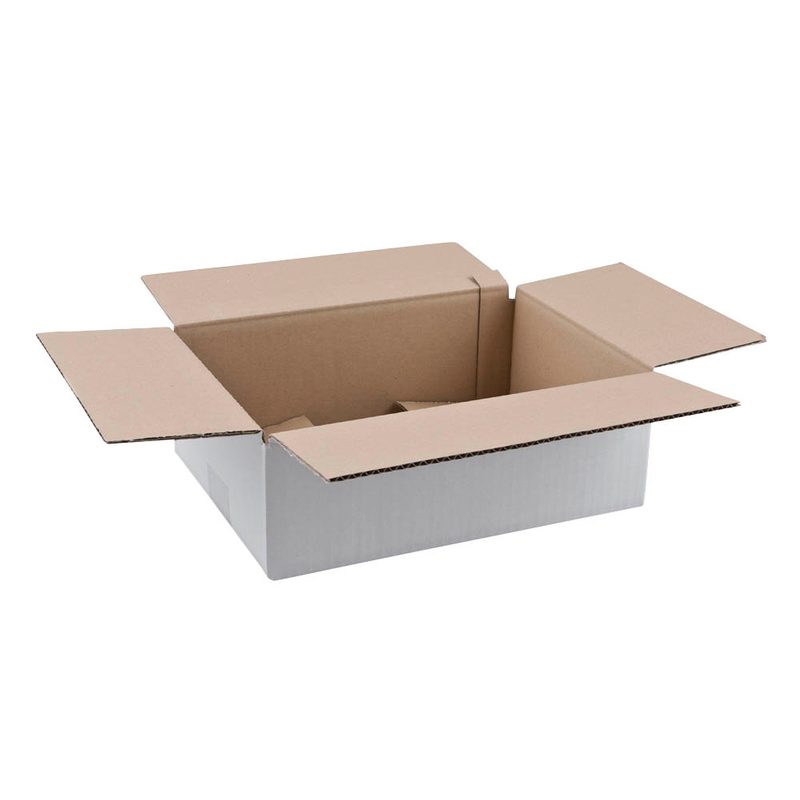 20 Nestler Wellpapp-Faltkartons 1-wellig weiß 31,5 x 22,5 x 11,7 cm Außenmaß