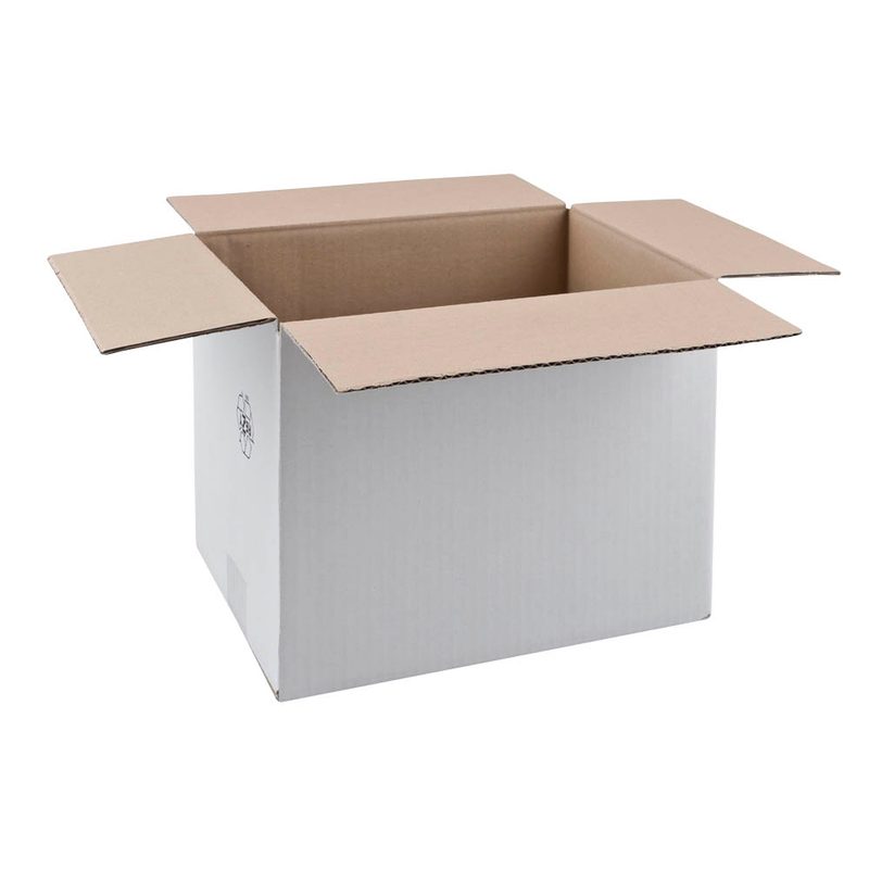 20 Nestler Wellpapp-Faltkartons 1-wellig weiß 31,5 x 22,5 x 23,7 cm Außenmaß