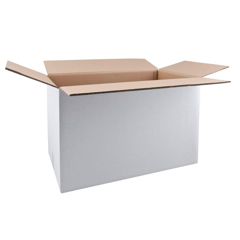 20 Nestler Wellpapp-Faltkartons 2-wellig weiß 61,3 x 36,3 x 37,8 cm Außenmaß