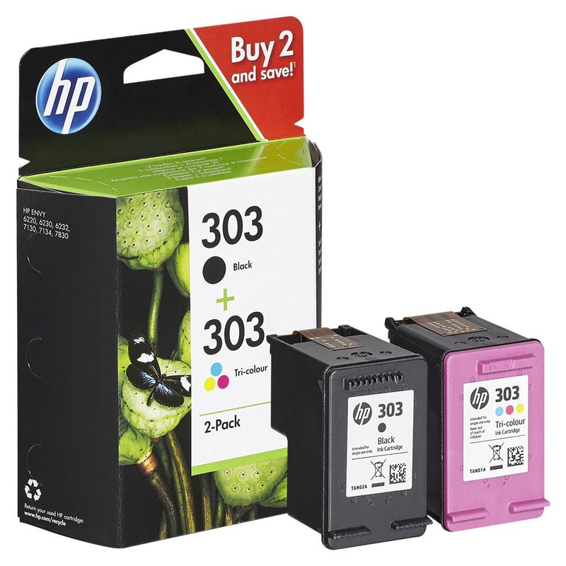 HP 303 (3YM92AE) schwarz, color Druckerpatronen, 2er-Set