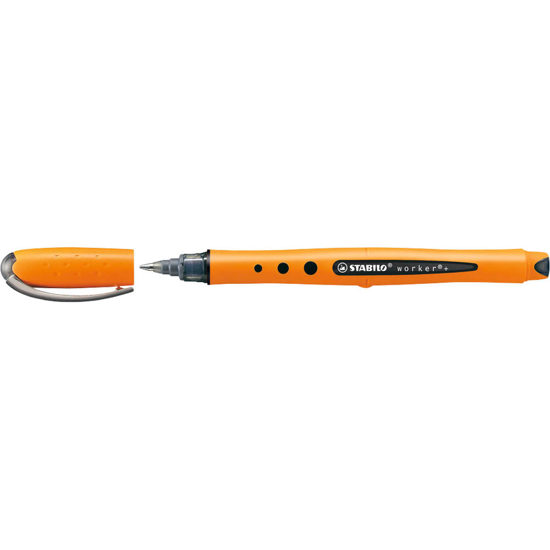 STABILO worker®+ Tintenroller orange 0,5 mm, Schreibfarbe: schwarz, 1 St.