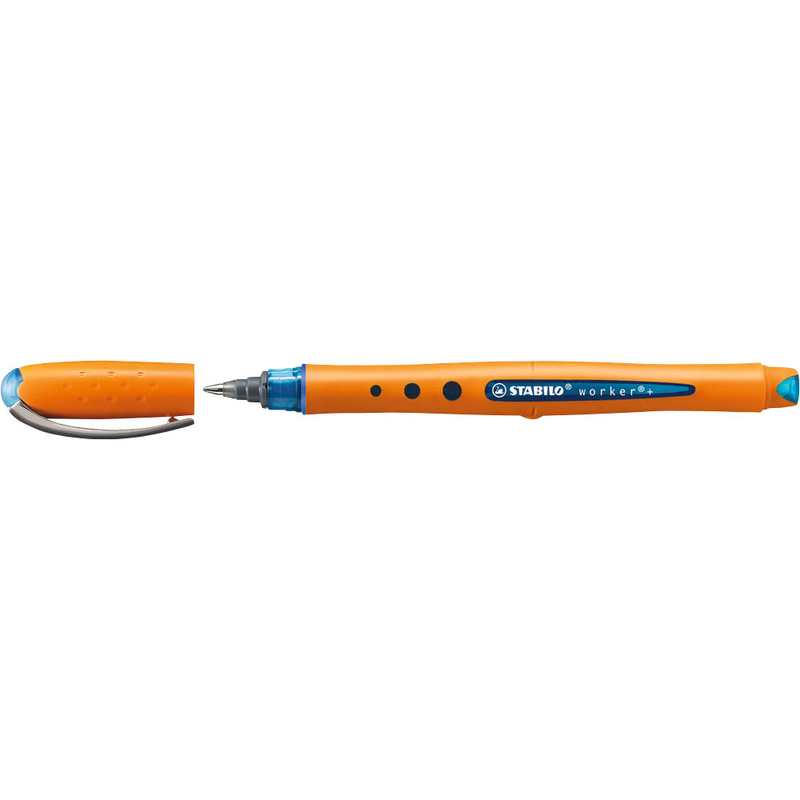 STABILO worker®+ Tintenroller orange 0,5 mm, Schreibfarbe: blau, 1 St.