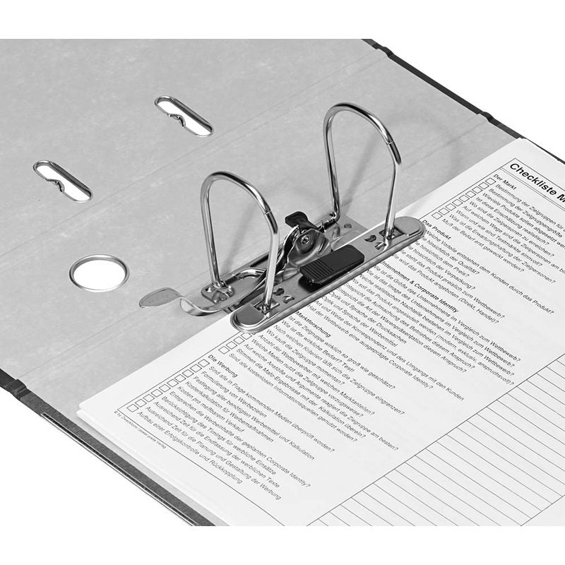 LEITZ 1080 Ordner schwarz marmoriert Karton 8,0 cm DIN A4