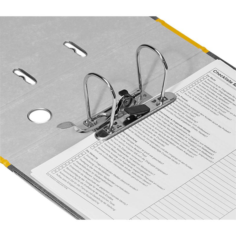 LEITZ 1080 Ordner gelb marmoriert Karton 8,0 cm DIN A4