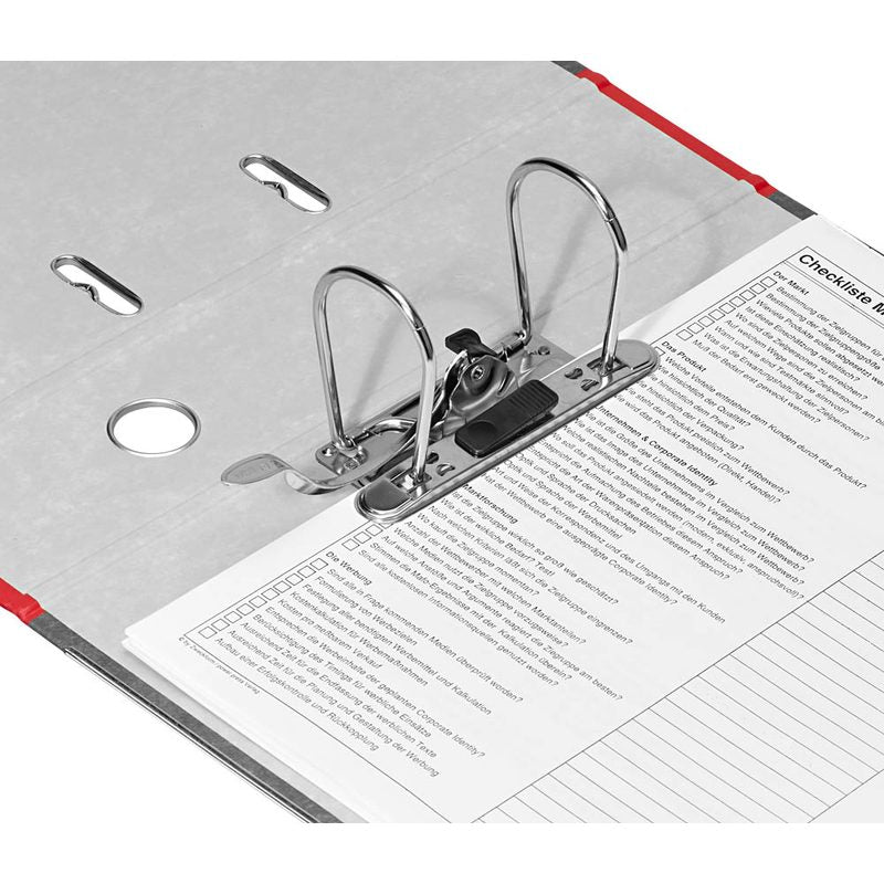 LEITZ 1080 Ordner rot marmoriert Karton 8,0 cm DIN A4