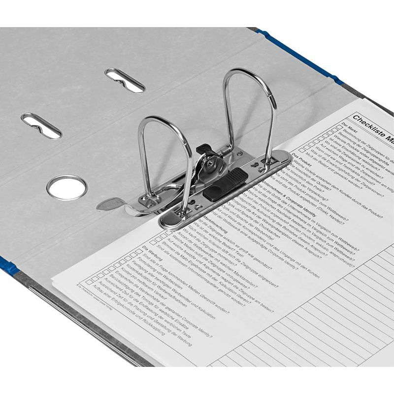 LEITZ 1080 Ordner blau marmoriert Karton 8,0 cm DIN A4