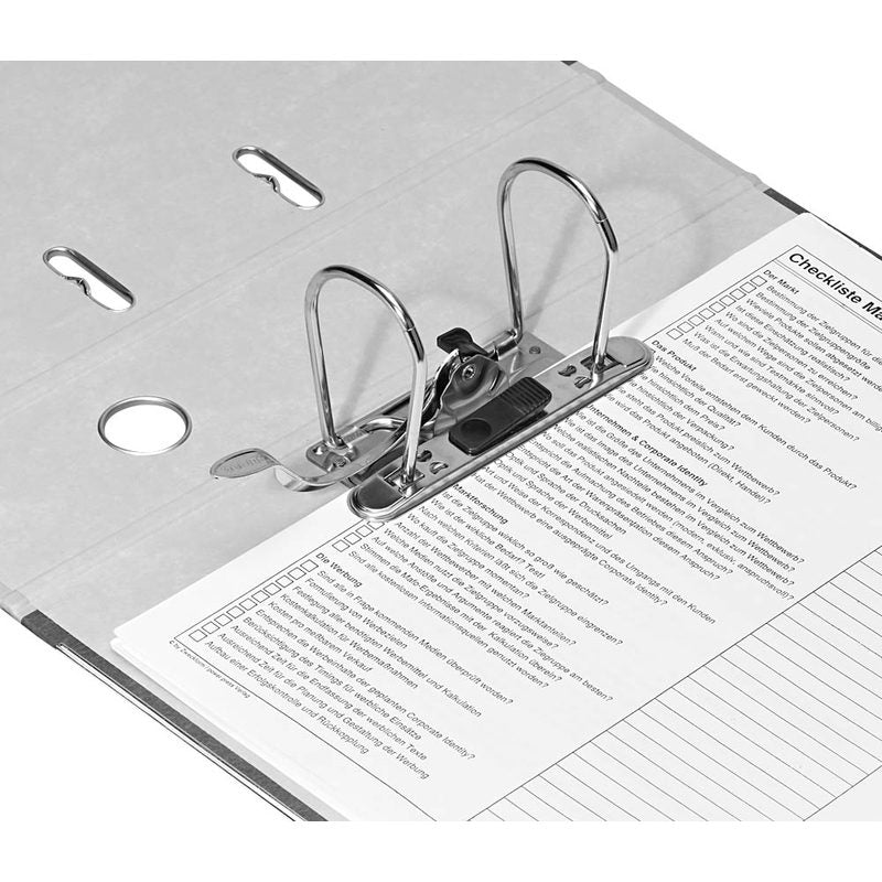 LEITZ 1080 Ordner lichtgrau marmoriert Karton 8,0 cm DIN A4