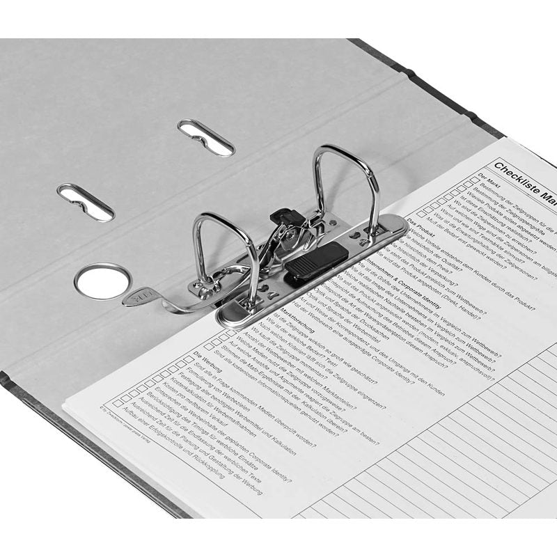 LEITZ 1050 Ordner schwarz marmoriert Karton 5,2 cm DIN A4