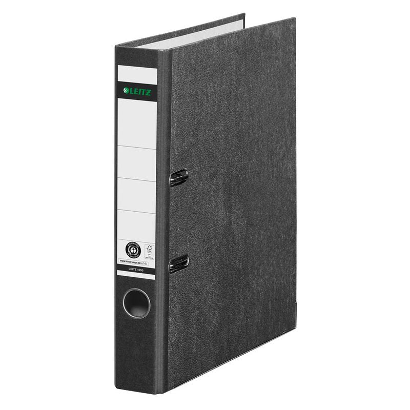 LEITZ 1050 Ordner schwarz marmoriert Karton 5,2 cm DIN A4