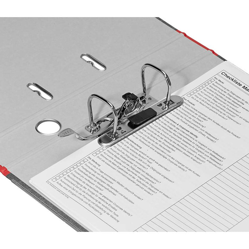 LEITZ 1050 Ordner rot marmoriert Karton 5,2 cm DIN A4