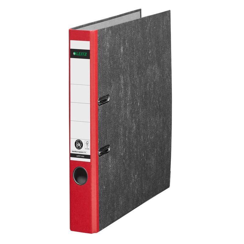 LEITZ 1050 Ordner rot marmoriert Karton 5,2 cm DIN A4