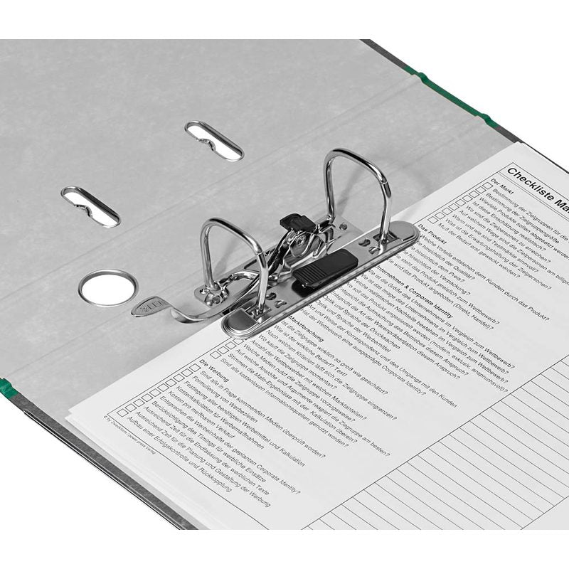 LEITZ 1050 Ordner grün marmoriert Karton 5,2 cm DIN A4